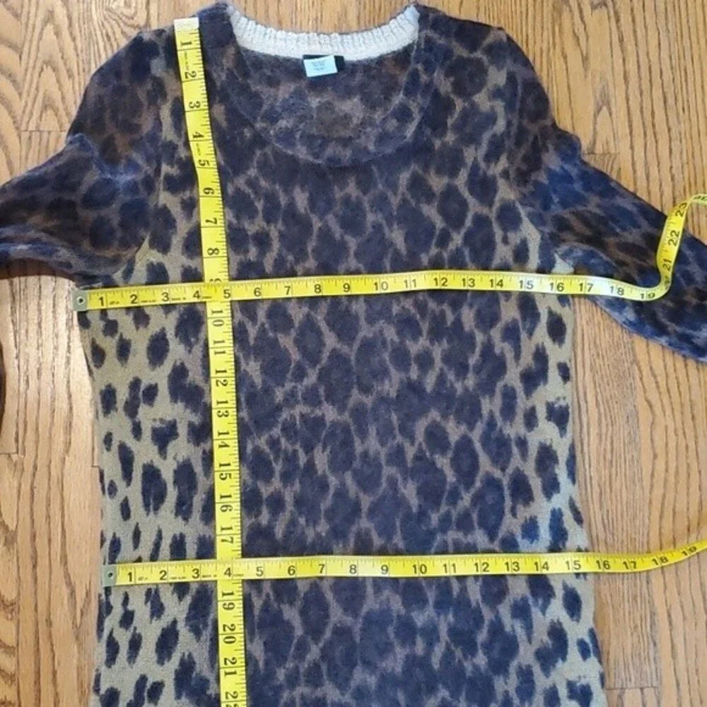 J. CREW LEOPARD WOOL SWEATER DRESS ANIMAL PRINT SIZE SMALL MOBWIFE COSTUME - Picture 10 of 12